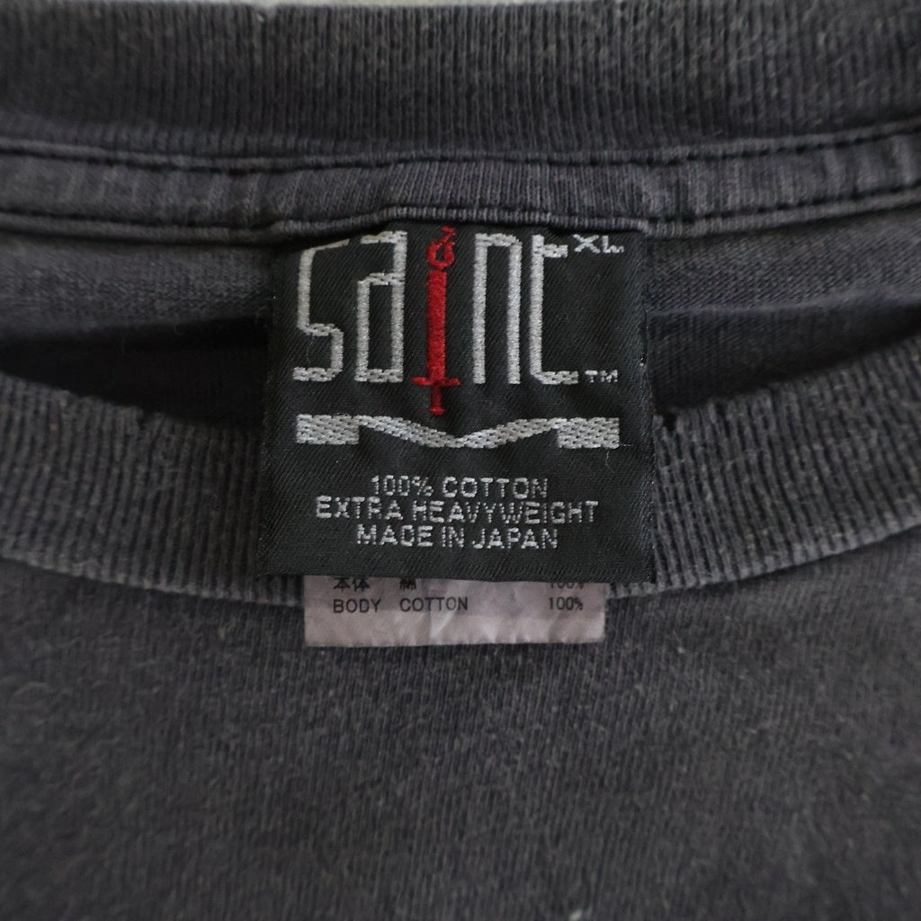 SAINT MICHAEL(セントマイケル) 24SS x Kosuke Kawamura Love Beyond S/S Tee コウスケカワムラ ラブビヨンド 両面プリント クルーネック 半袖Tシャツ グレー SM-YS8-0000-C23