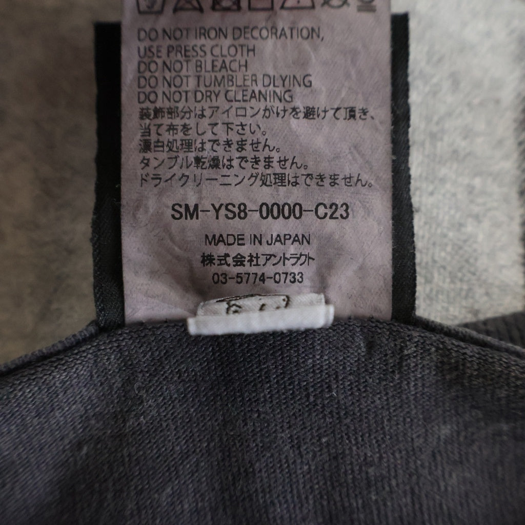 SAINT MICHAEL(セントマイケル) 24SS x Kosuke Kawamura Love Beyond S/S Tee コウスケカワムラ ラブビヨンド 両面プリント クルーネック 半袖Tシャツ グレー SM-YS8-0000-C23