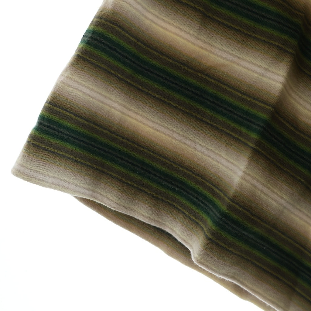 AURALEE(オーラリー) 25AW GRADIENT STRIPE JERSEY TEE ストライプ 半袖Tシャツ グリーン A25AT02GJ