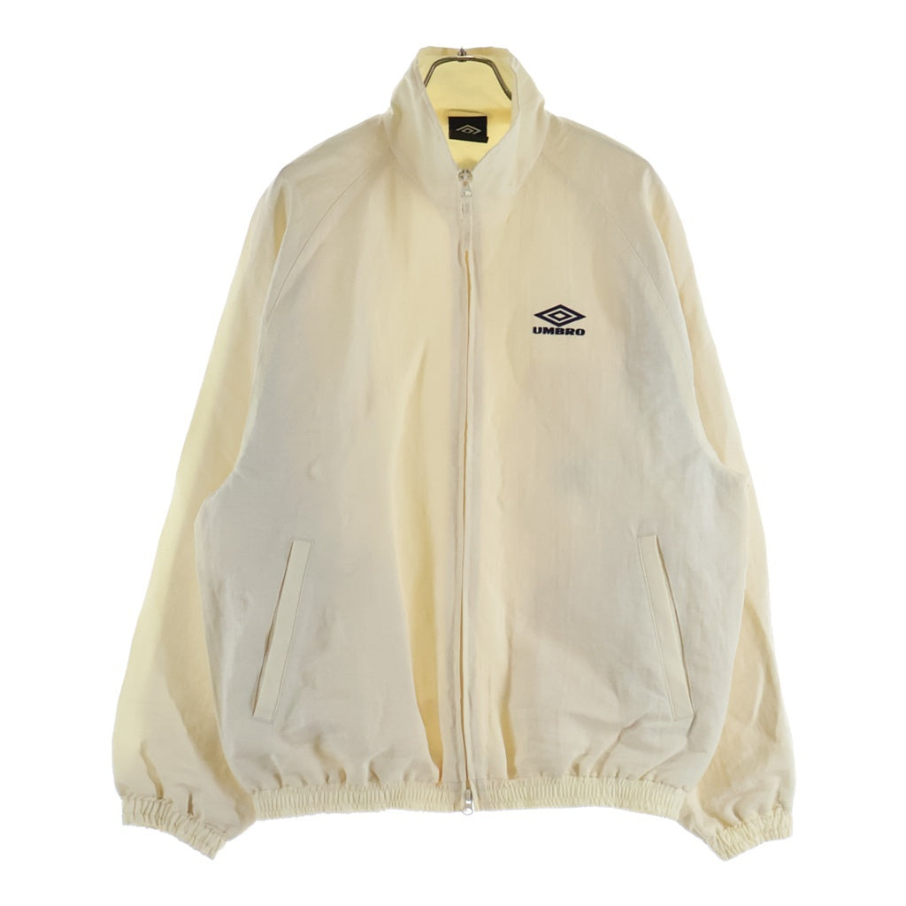 Stein(シュタイン) 25AW ×UMBRO アンブロ LINEN/NYLON TRACK JACKET リネン ナイロン トラックジャケット ロゴ刺繍 ダブルジップブルゾンジャケット アイボリー ST.1341