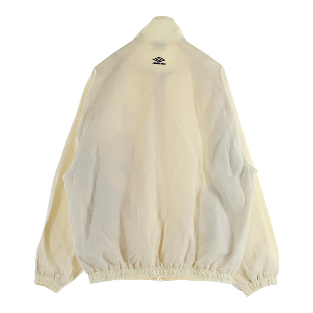 Stein(シュタイン) 25AW ×UMBRO アンブロ LINEN/NYLON TRACK JACKET リネン ナイロン トラックジャケット ロゴ刺繍 ダブルジップブルゾンジャケット アイボリー ST.1341
