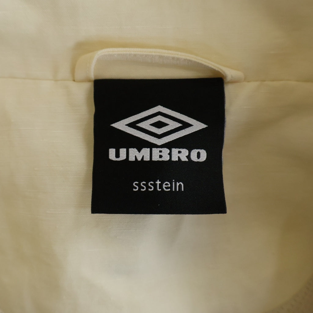 Stein(シュタイン) 25AW ×UMBRO アンブロ LINEN/NYLON TRACK JACKET リネン ナイロン トラックジャケット ロゴ刺繍 ダブルジップブルゾンジャケット アイボリー ST.1341