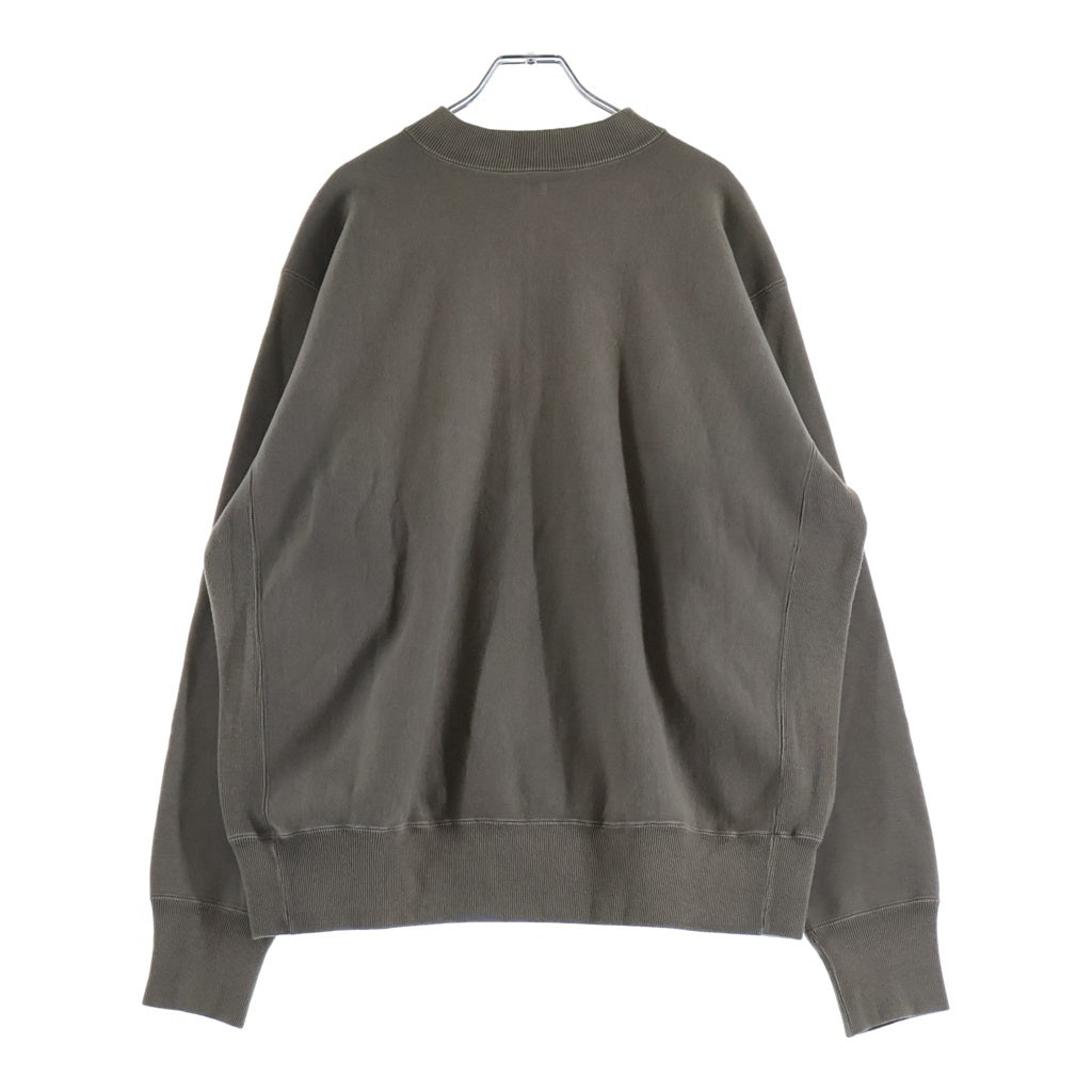 A.PRESSE(アプレッセ) 25AW Vintage Half Zip Rib Collar Sweatshirt ヴィンテージ加工 ハーフジップリブカラースウェット トレーナー チャコールグレー 25AAP-05-07