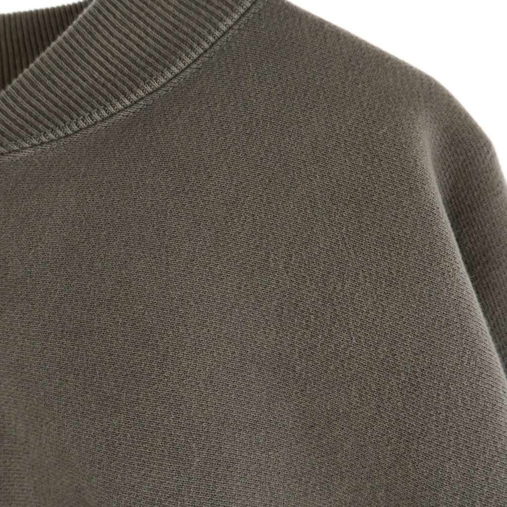 A.PRESSE(アプレッセ) 25AW Vintage Half Zip Rib Collar Sweatshirt ヴィンテージ加工 ハーフジップリブカラースウェット トレーナー チャコールグレー 25AAP-05-07