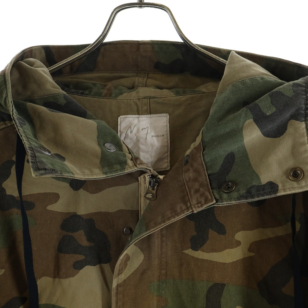 ANCELLM(アンセルム) 25AW CAMO ZIPUP HOODIE ANC-SH64 カモ ジップアップ フーデッドジャケット カーキ