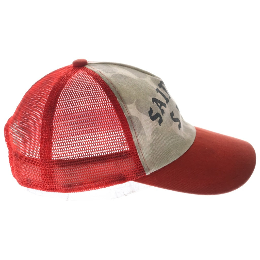 SAINT MICHAEL(セントマイケル) 24SS SAINTMS CAP メッシュキャップ ロゴプリント レッド SM-YS8-0000-C18