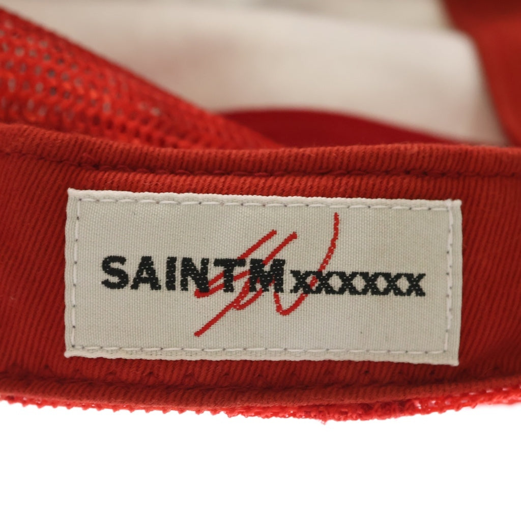 SAINT MICHAEL(セントマイケル) 24SS SAINTMS CAP メッシュキャップ ロゴプリント レッド SM-YS8-0000-C18