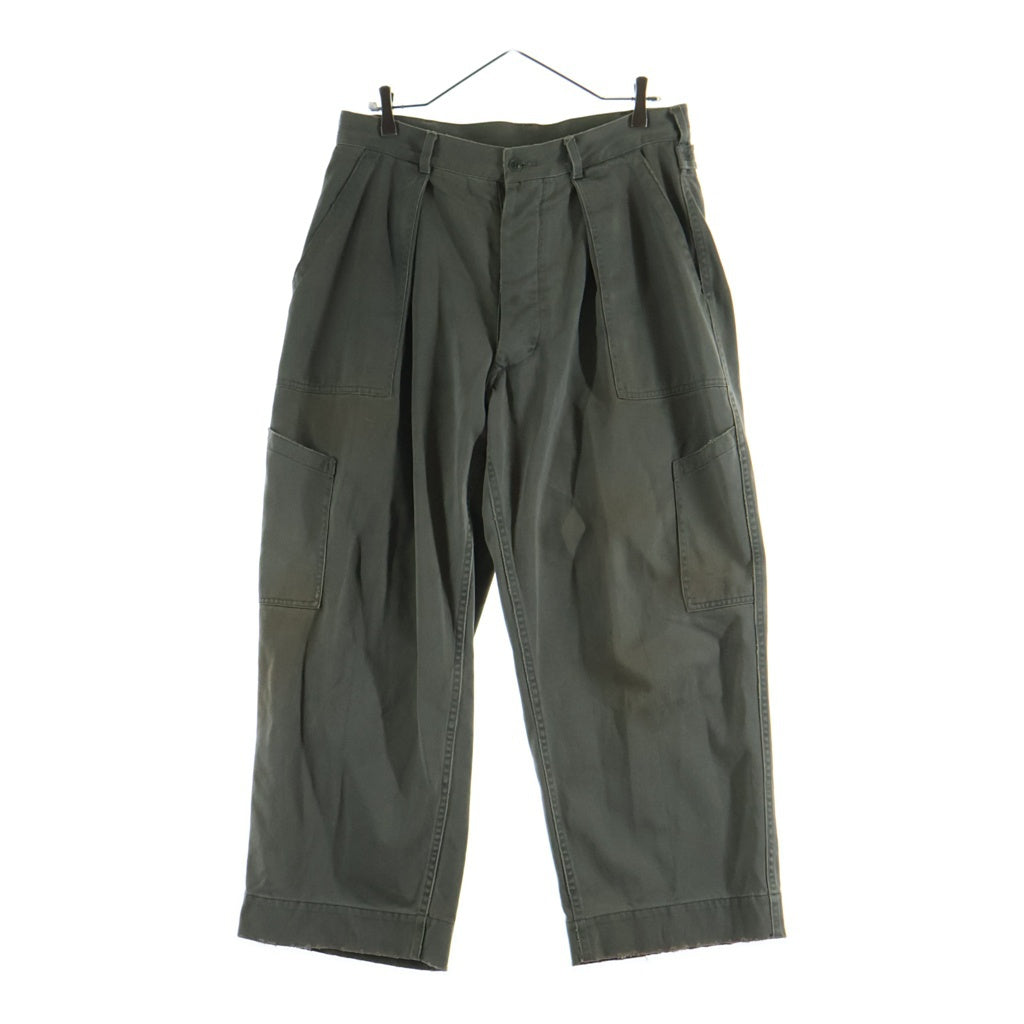 A.PRESSE(アプレッセ) 25SS Vintage USAF Hemmed Bottoms ヴィンテージ加工 コットン ミリタリーパンツ カーキ 25SAP-04-14T