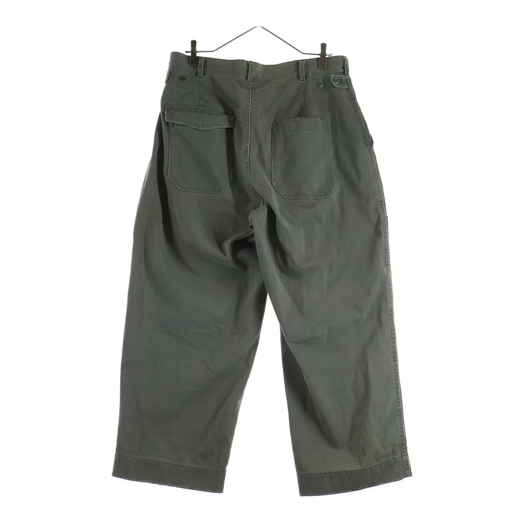 A.PRESSE(アプレッセ) 25SS Vintage USAF Hemmed Bottoms ヴィンテージ加工 コットン ミリタリーパンツ カーキ 25SAP-04-14T