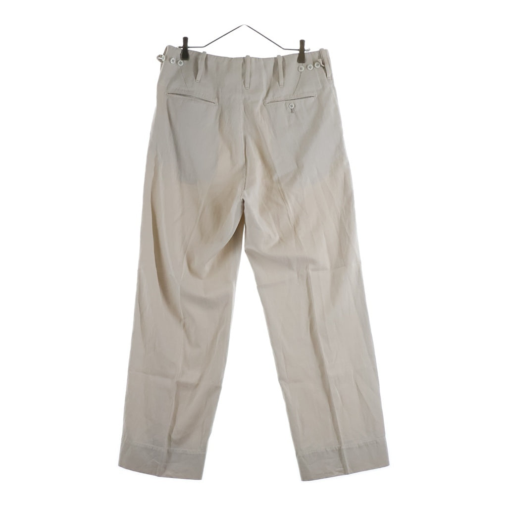 MAATEE&SONS(マーティーアンドサンズ) 26SS CHINO TROUSER ドゥルンチノトラウザーパンツ ボタンフライ アイボリー MT6103-0230