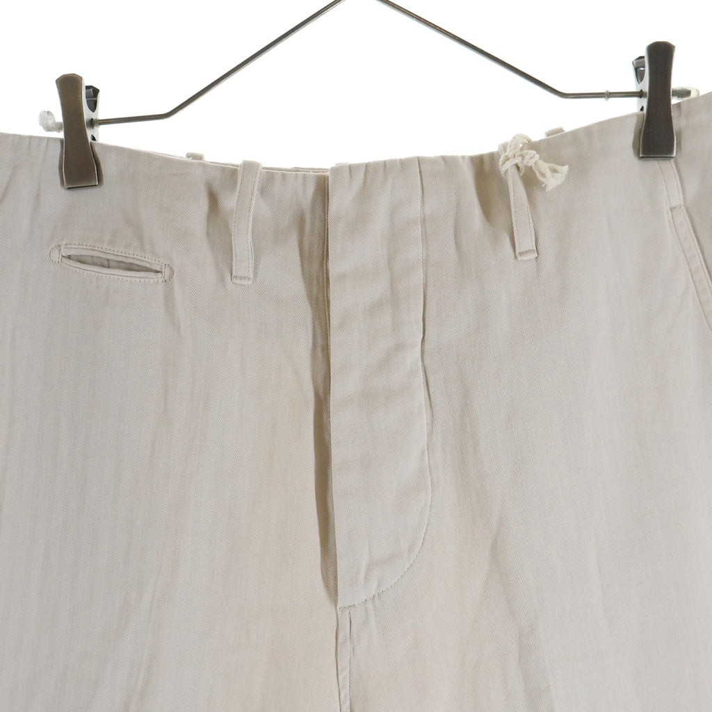 MAATEE&SONS(マーティーアンドサンズ) 26SS CHINO TROUSER ドゥルンチノトラウザーパンツ ボタンフライ アイボリー MT6103-0230