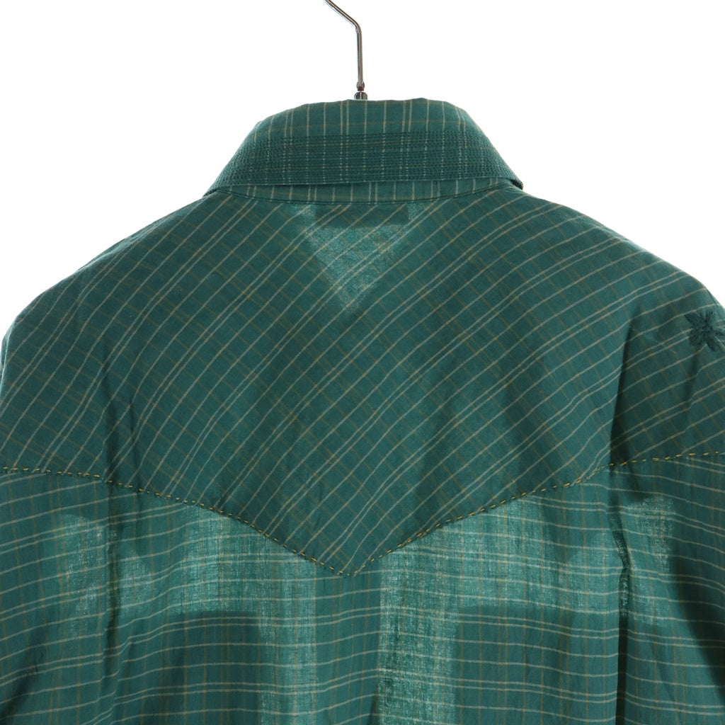 MAATEE&SONS(マーティーアンドサンズ) 25AW GUPTA WESTERN グプタ ウエスタン チェック 長袖シャツ グリーン MT5303-0605