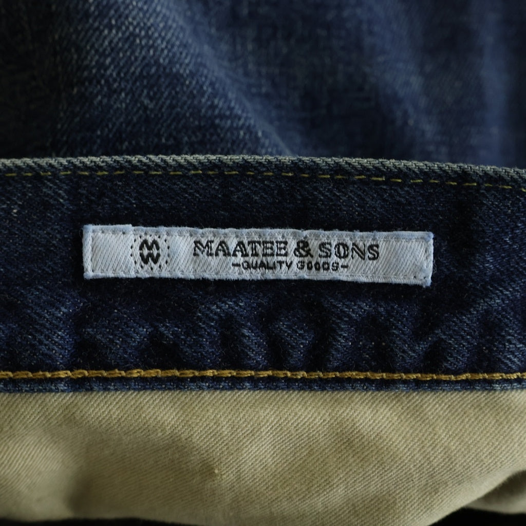 MAATEE&SONS(マーティーアンドサンズ) 25AW 5PK DENIM PANTS 5ポケット デニムパンツ ボタンフライ ストレートジーンズ インディゴ MT5303-0220