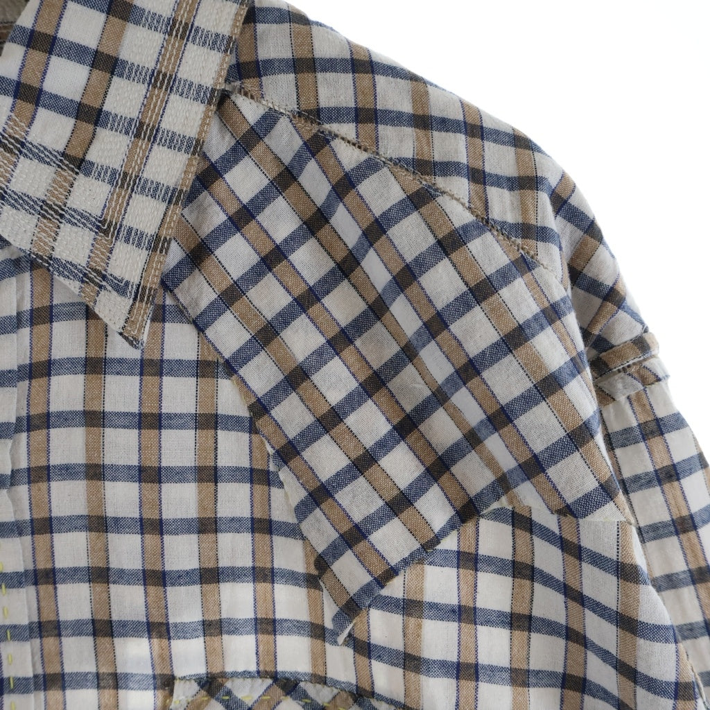 MAATEE&SONS(マーティーアンドサンズ) 25AW GUPTA WESTERN グプタ ウエスタン チェック 長袖シャツ ホワイト MT5303-0605