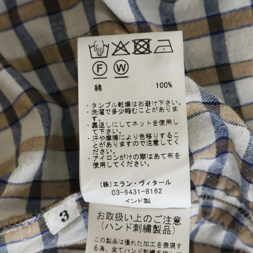 MAATEE&SONS(マーティーアンドサンズ) 25AW GUPTA WESTERN グプタ ウエスタン チェック 長袖シャツ ホワイト MT5303-0605
