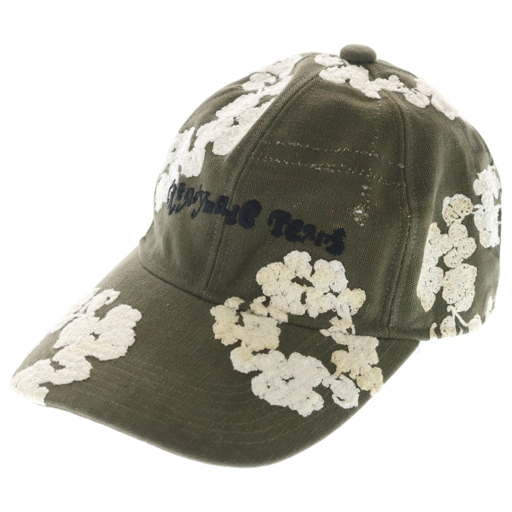 READY MADE(レディメイド) ×DENIM TEARS デニムティアーズ COTTON WREATH CAP コットンリース キャップ 刺繍デザイン カーキ RE-DT-KH-00-00-15