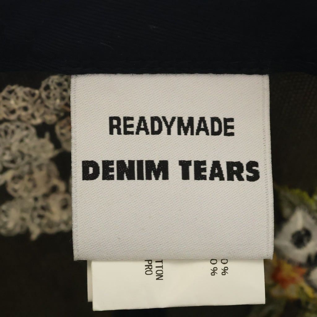 READY MADE(レディメイド) ×DENIM TEARS デニムティアーズ COTTON WREATH CAP コットンリース キャップ 刺繍デザイン カーキ RE-DT-KH-00-00-15