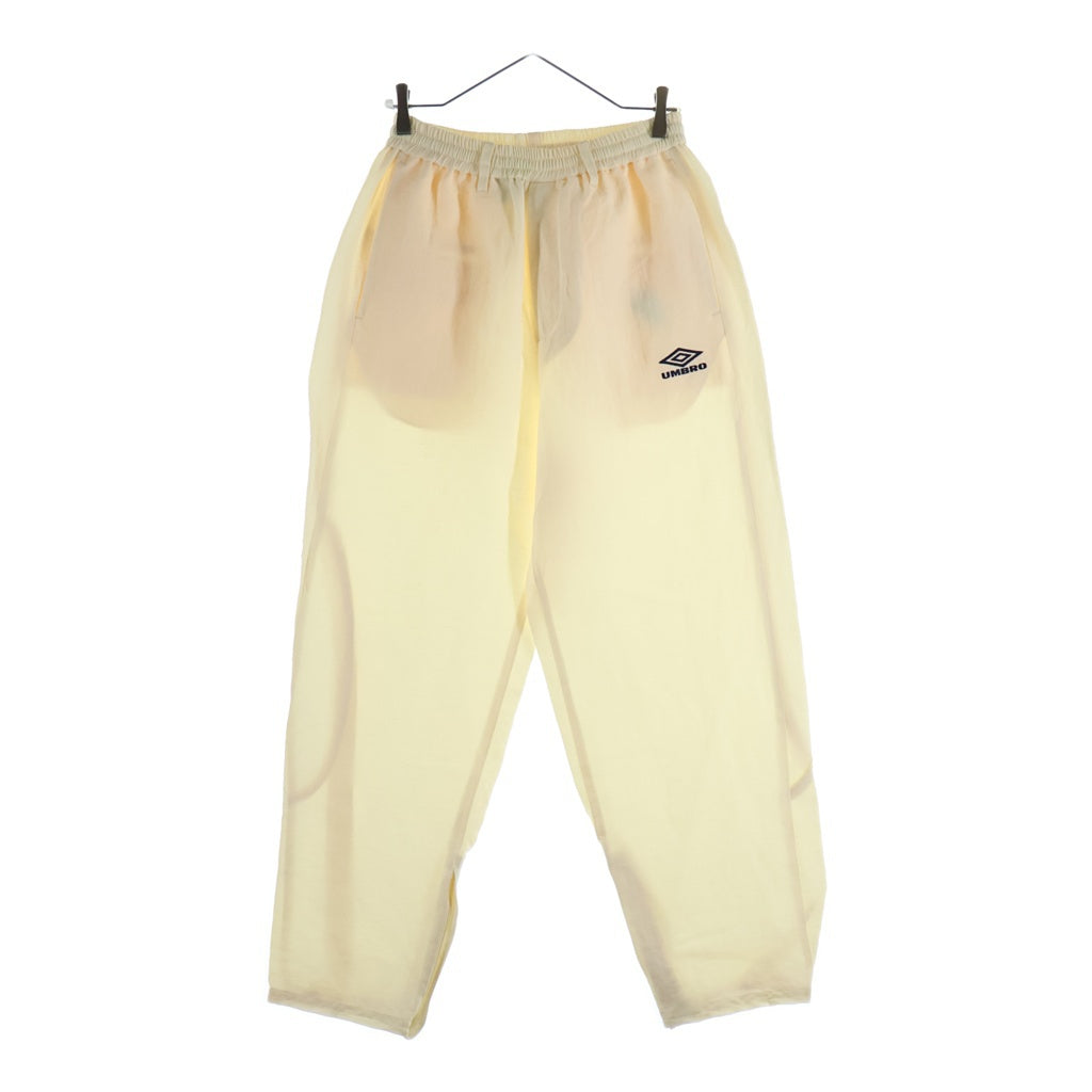 Stein(シュタイン) 25AW ×UMBRO アンブロ LINEN/NYLON TRACK PANTS リネン ナイロン トラックパンツ ロゴ刺繍 イージーパンツ アイボリー ST.1342