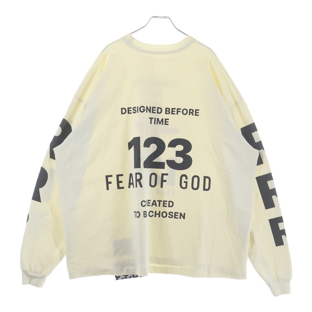 RRR123 RIVINGTON roi Rebis(リヴィントンロイレビス) ×FEAR OF GOD Revival LS T-shirt 長袖 クルーネック Tシャツ カットソー アイボリー