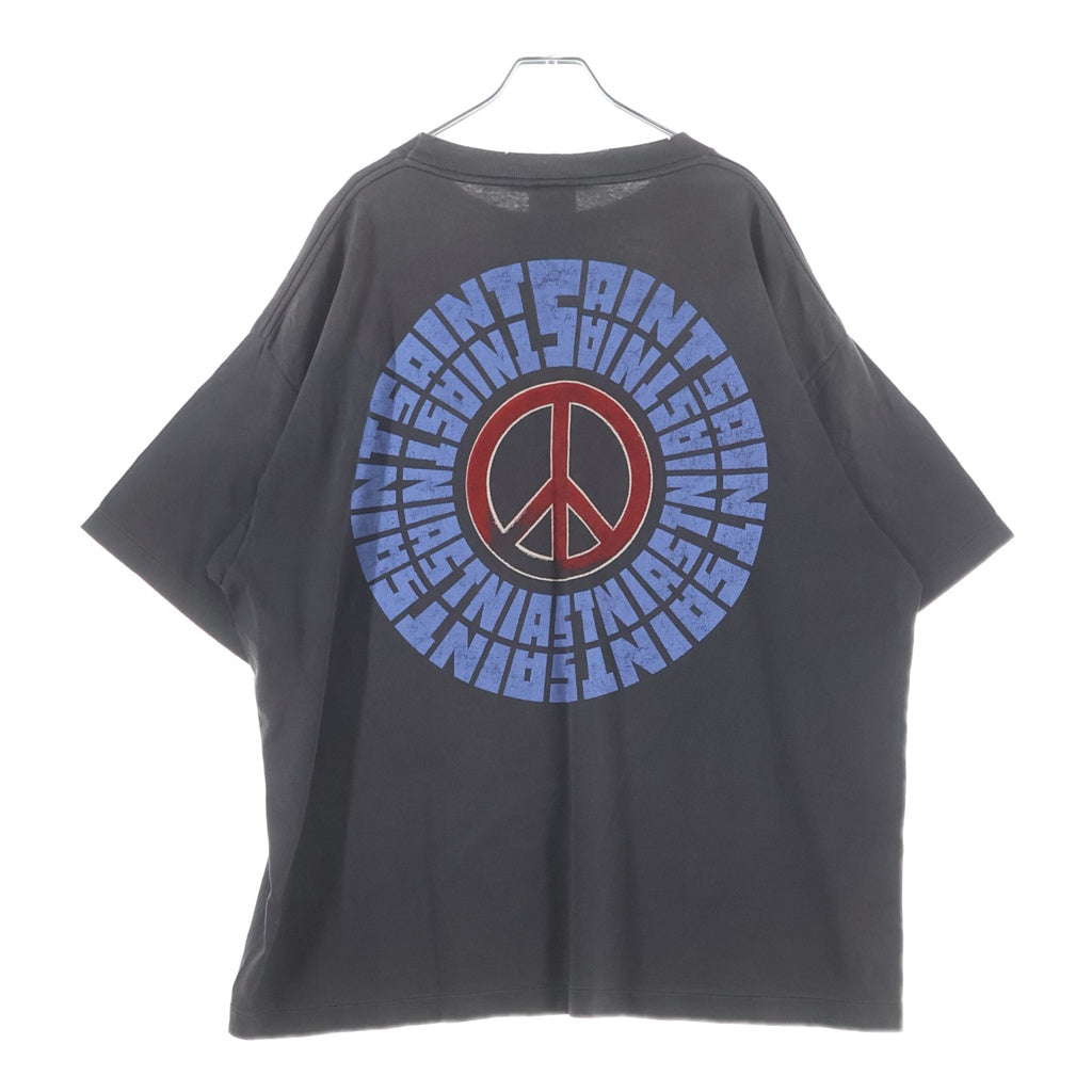 SAINT MICHAEL(セントマイケル) 24AW IDEOLOGICAL S/S TEE 半袖 クルーネック Tシャツ ブラック SM-YS1-0000-005