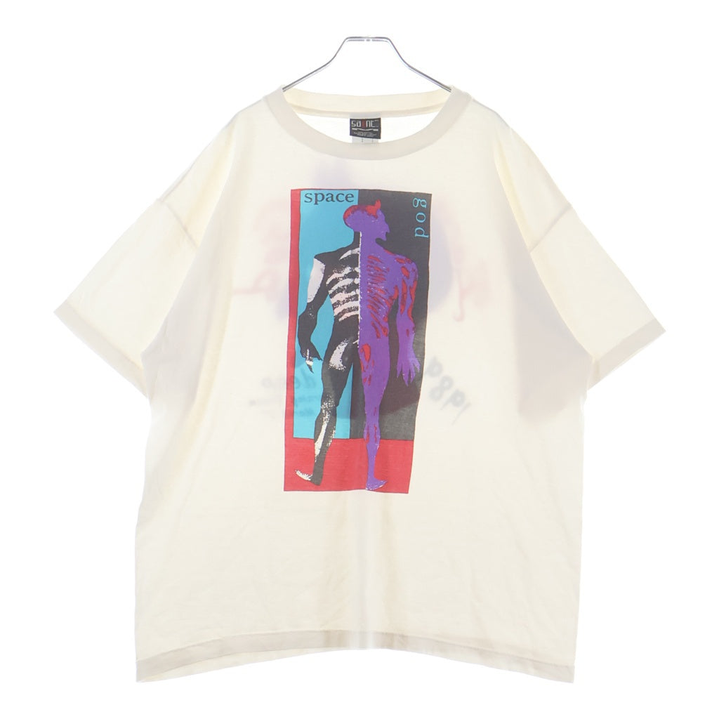 SAINT MICHAEL(セントマイケル) 23SS SPACE GOD S/S TEE 半袖 クルーネック Tシャツ ホワイト SM-S23-0000-022