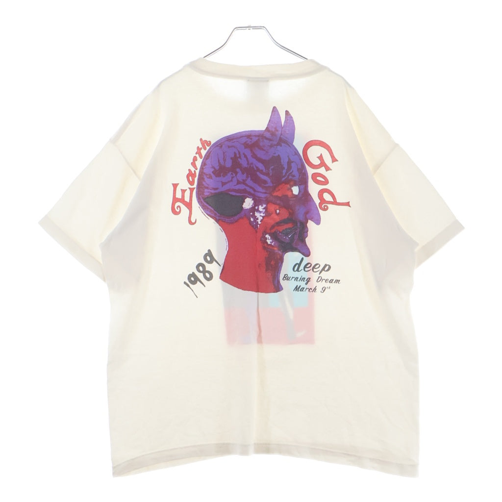 SAINT MICHAEL(セントマイケル) 23SS SPACE GOD S/S TEE 半袖 クルーネック Tシャツ ホワイト SM-S23-0000-022