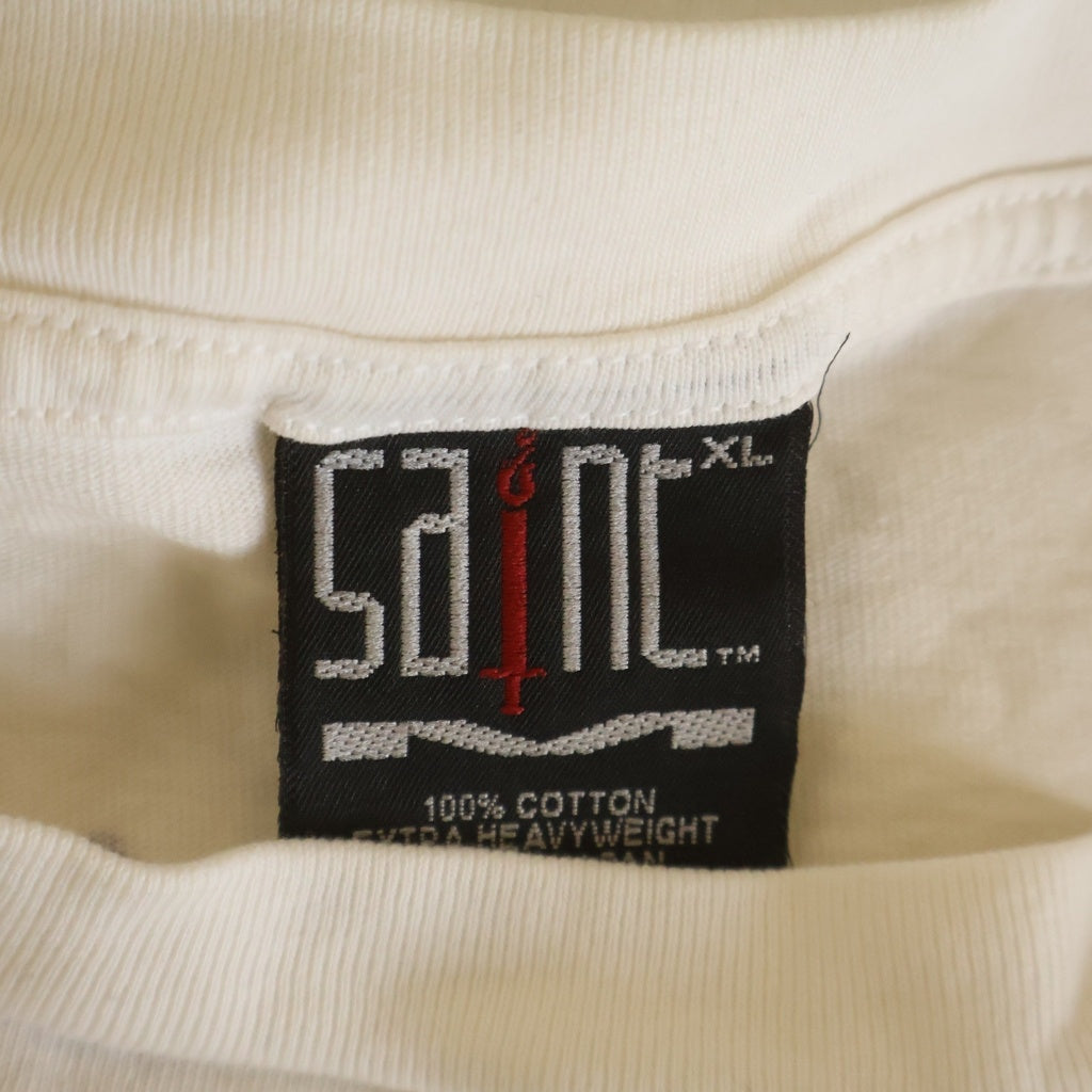 SAINT MICHAEL(セントマイケル) 23SS SPACE GOD S/S TEE 半袖 クルーネック Tシャツ ホワイト SM-S23-0000-022