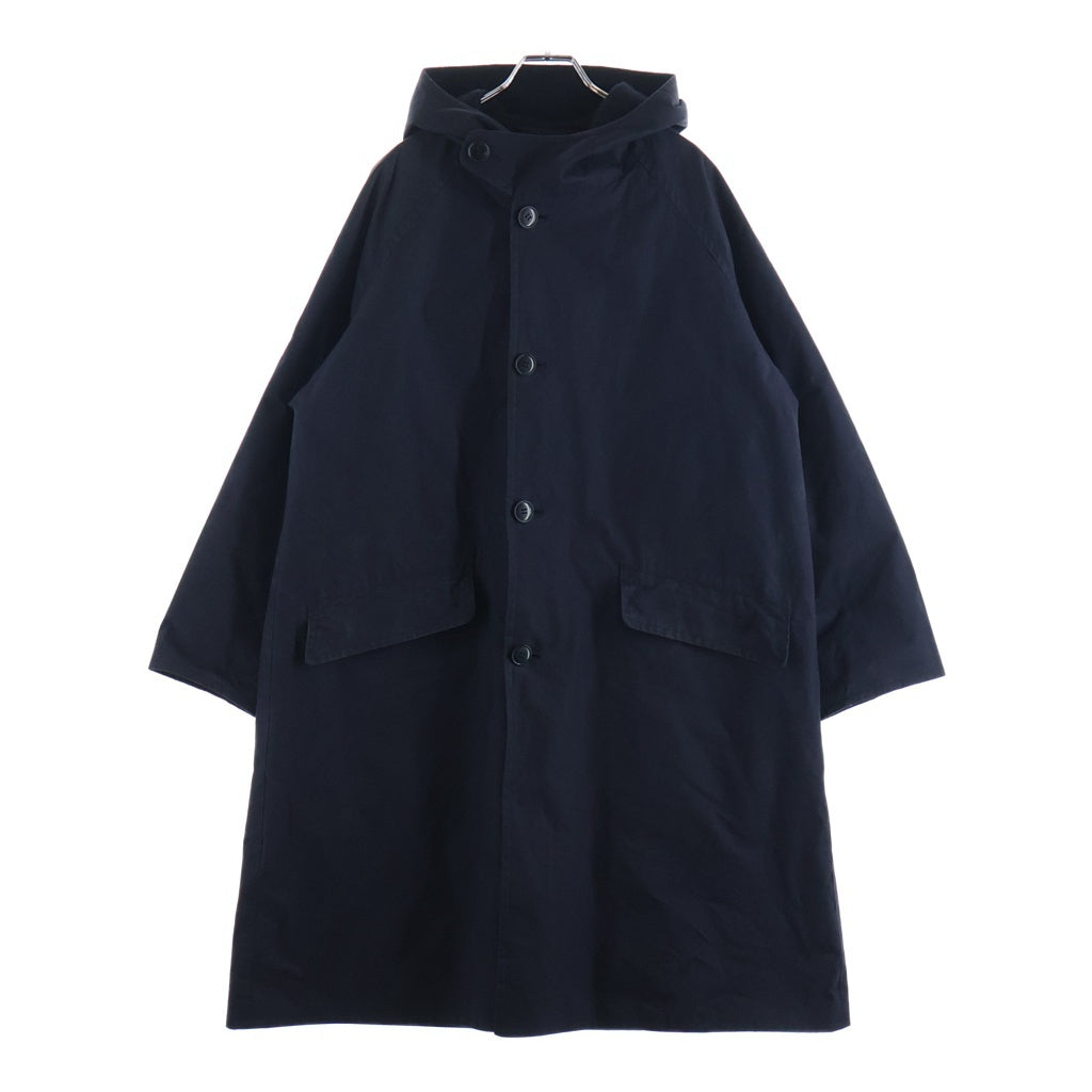 COMOLI(コモリ) 22AW コットン ベンタイル フーデッド コート ブラック W03-04012