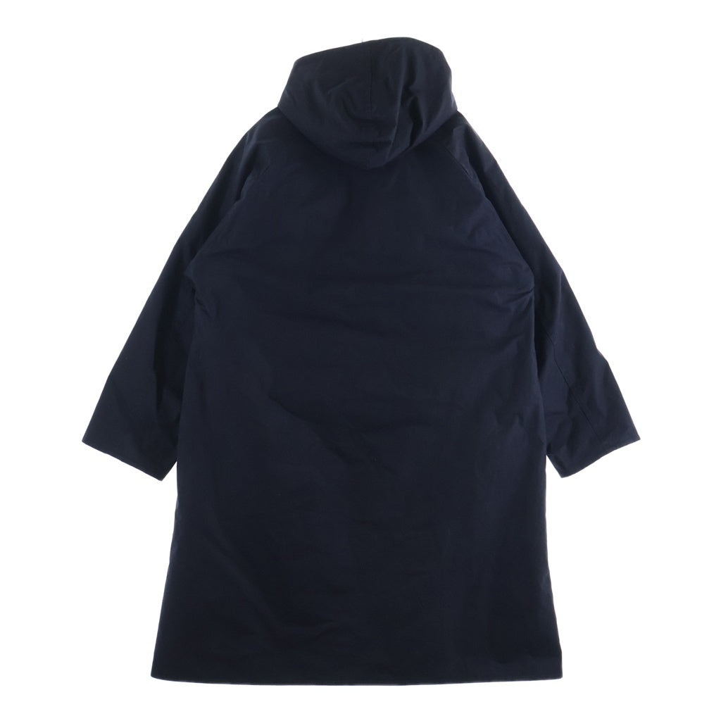 COMOLI(コモリ) 22AW コットン ベンタイル フーデッド コート ブラック W03-04012