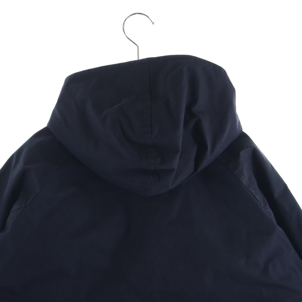 COMOLI(コモリ) 22AW コットン ベンタイル フーデッド コート ブラック W03-04012