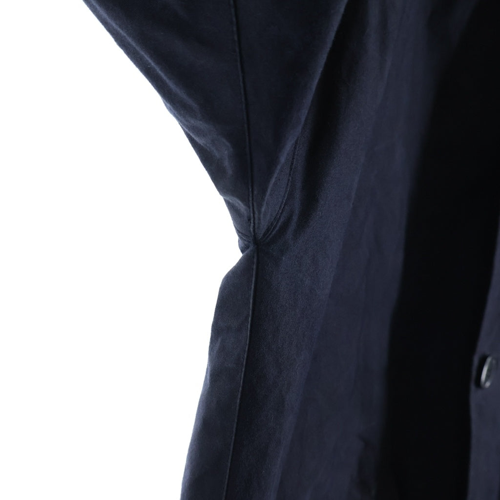 COMOLI(コモリ) 22AW コットン ベンタイル フーデッド コート ブラック W03-04012