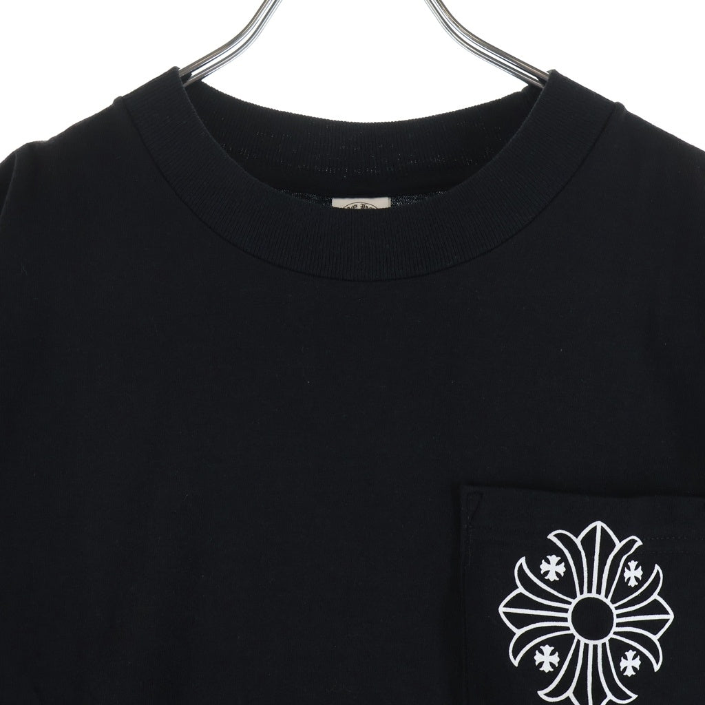CHROME HEARTS(クロムハーツ) CH Plus Scroll Logo S/S Tee CHプラス スクロールラベルプリント クルーネック半袖Tシャツ ショートスリーブカットソー ブラック