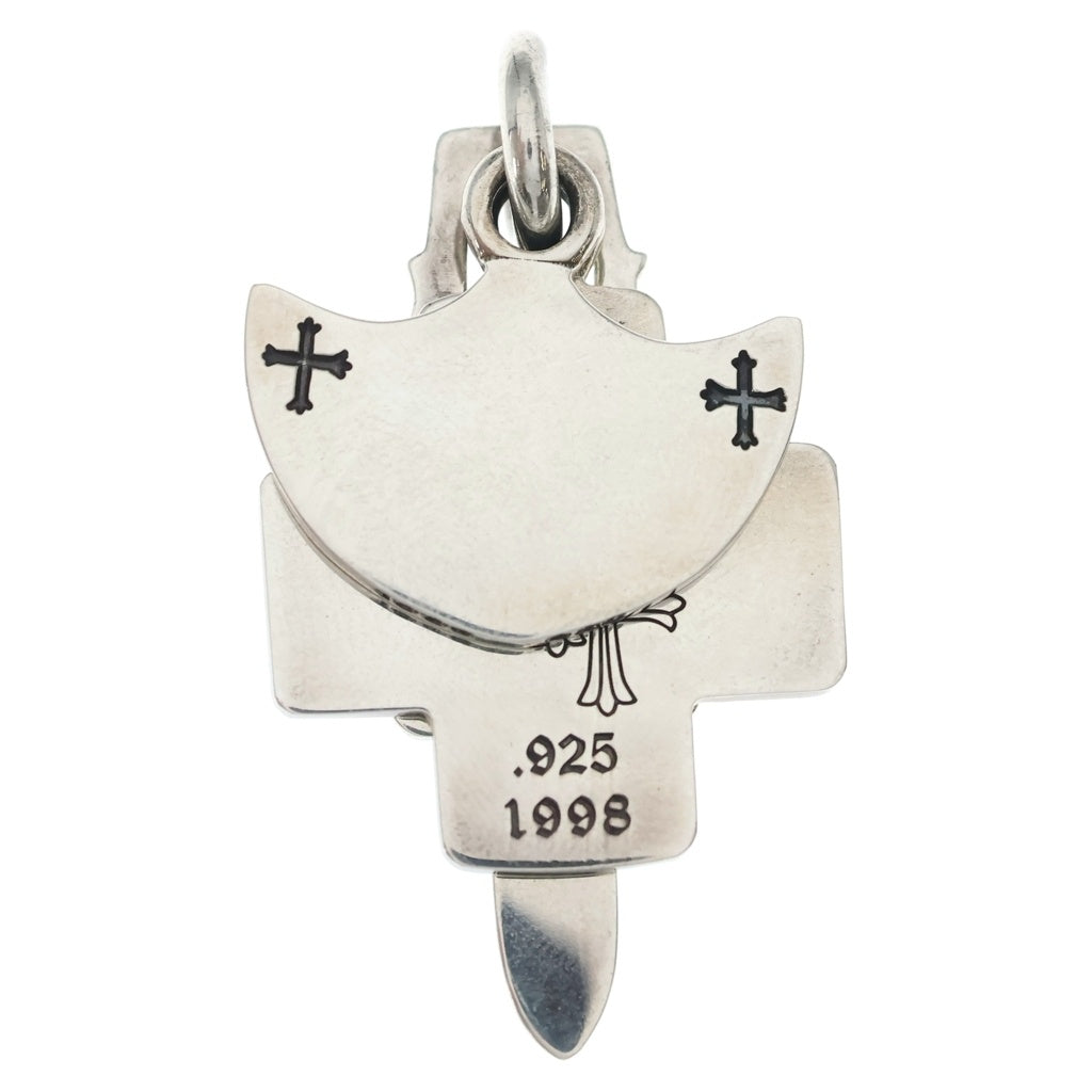 CHROME HEARTS(クロムハーツ) 3TRINKETS P/D スリートリンケッツ PAVEダイヤ ネックレストップ シルバー