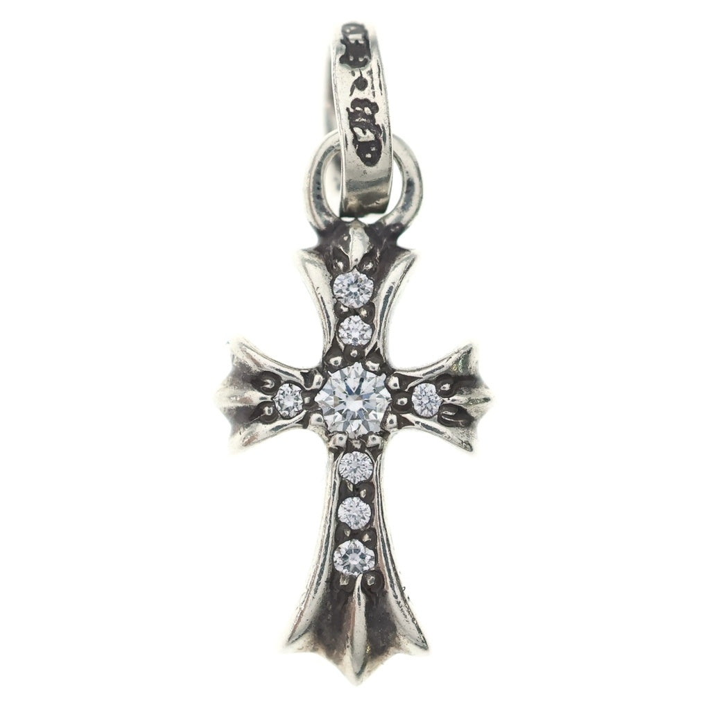 CHROME HEARTS(クロムハーツ) CRS BBYFAT P DMND ベイビーファットクロス PAVEダイヤ ペンダントトップ シルバー