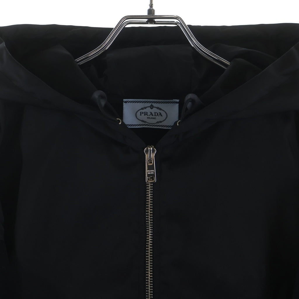 PRADA(プラダ) RE-NYLON 袖スウェット切替 リナイロン ジップアップ