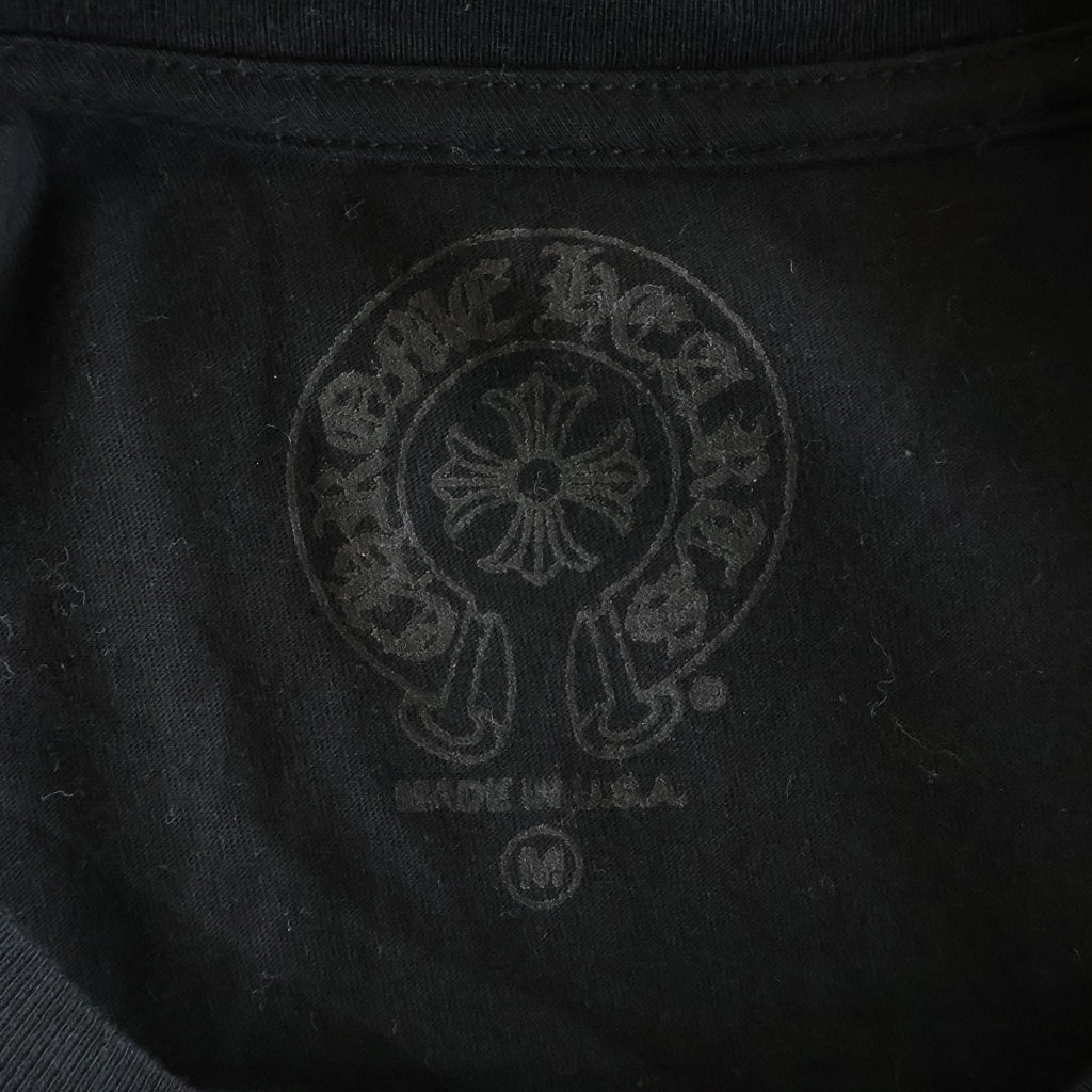 CHROME HEARTS(クロムハーツ) Honolulu Horseshoe SS Tee ホノルル限定 バック ホースシュー クルーネック半袖Tシャツカットソー ブラック