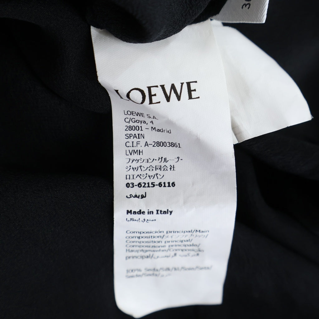 LOEWE(ロエベ) フラワー総柄 レイヤード シルク 長袖シャツ グリーン S540Y05XBJ レディース