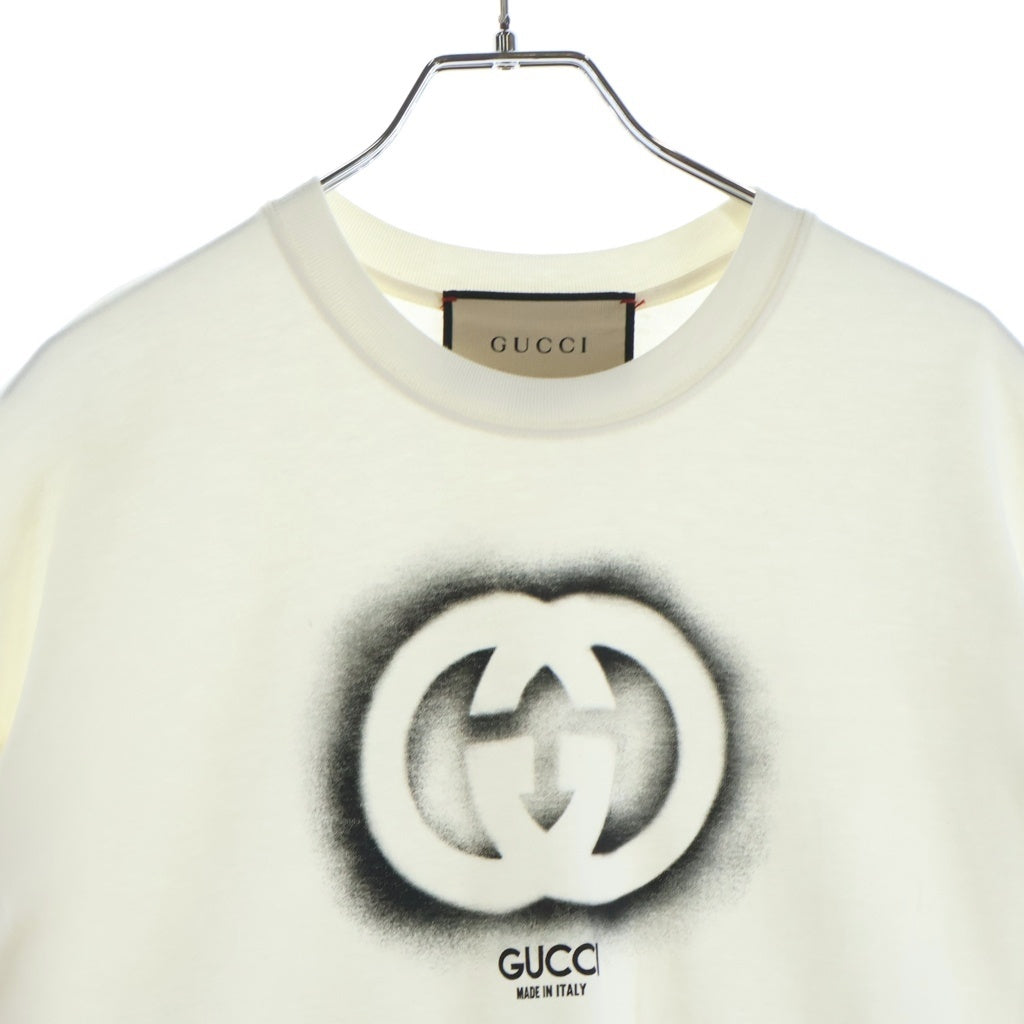 GUCCI(グッチ) 24SS インターロッキングGプリント クルーネック 半袖Tシャツ ホワイト 768462 XJF66