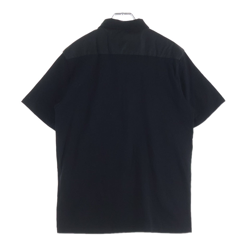 PRADA(プラダ) Stretch Cotton Polo Shirt トライアングルロゴ ストレッチ コットン リナイロン切替 ポロシャツ ブラック UJN703 S211 1YED