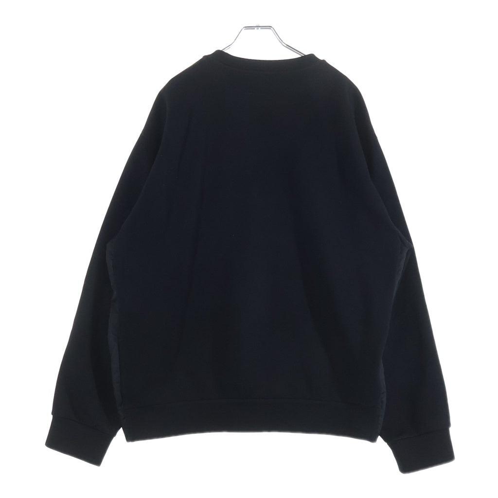 PRADA(プラダ) 22AW RE-NYLON トライアングルロゴ スウェットクルーネックカットソー ブラック UJL30A S222 110Q