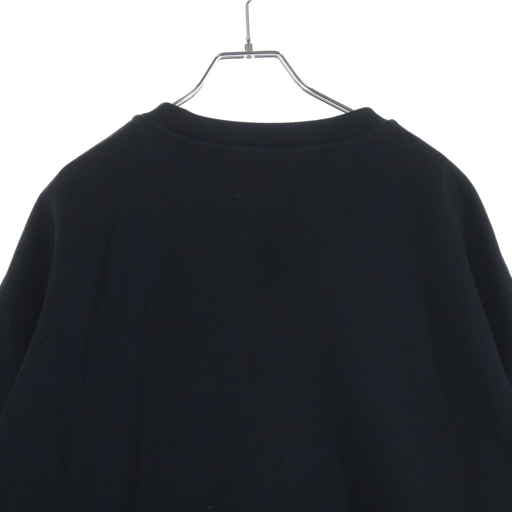 PRADA(プラダ) 22AW RE-NYLON トライアングルロゴ スウェットクルーネックカットソー ブラック UJL30A S222 110Q