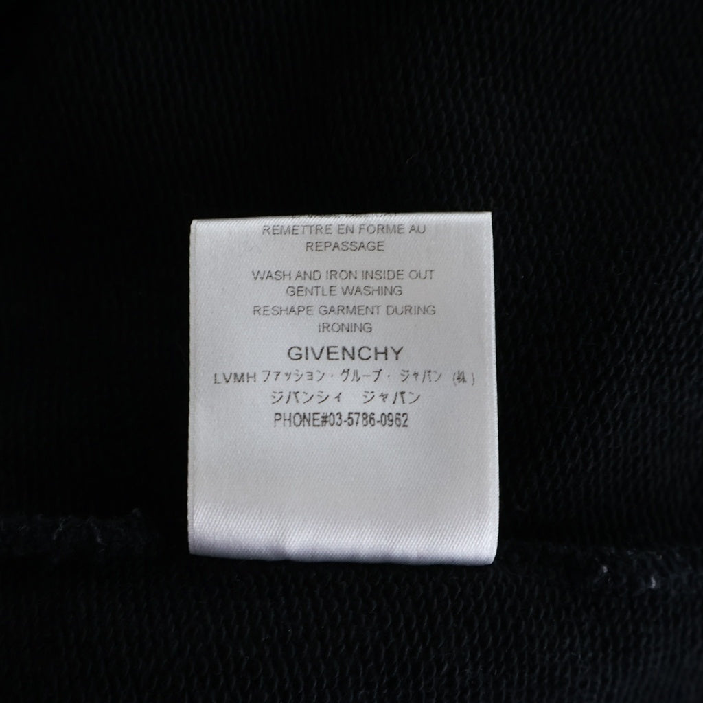 GIVENCHY(ジバンシィ) ヴィンテージロゴプリント クルーネック 長袖スウェット トレーナー ブラック BM700U30AF