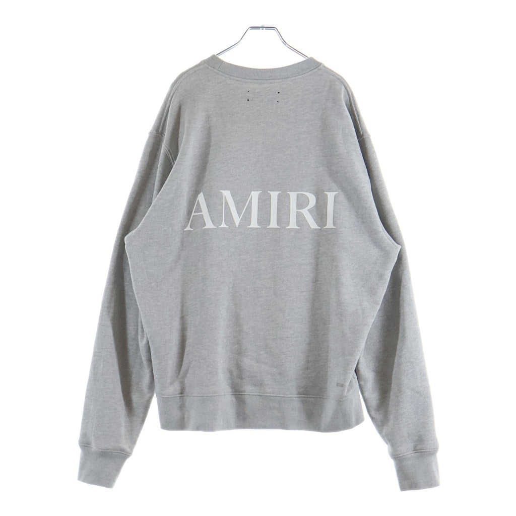 AMIRI(アミリ) MA CORE LOGO フロントロゴプリント クルーネック 長袖スウェット トレーナー グレー SRAMJYCW1038SMRBC00