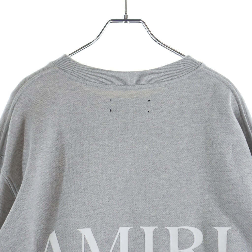 AMIRI(アミリ) MA CORE LOGO フロントロゴプリント クルーネック 長袖スウェット トレーナー グレー SRAMJYCW1038SMRBC00