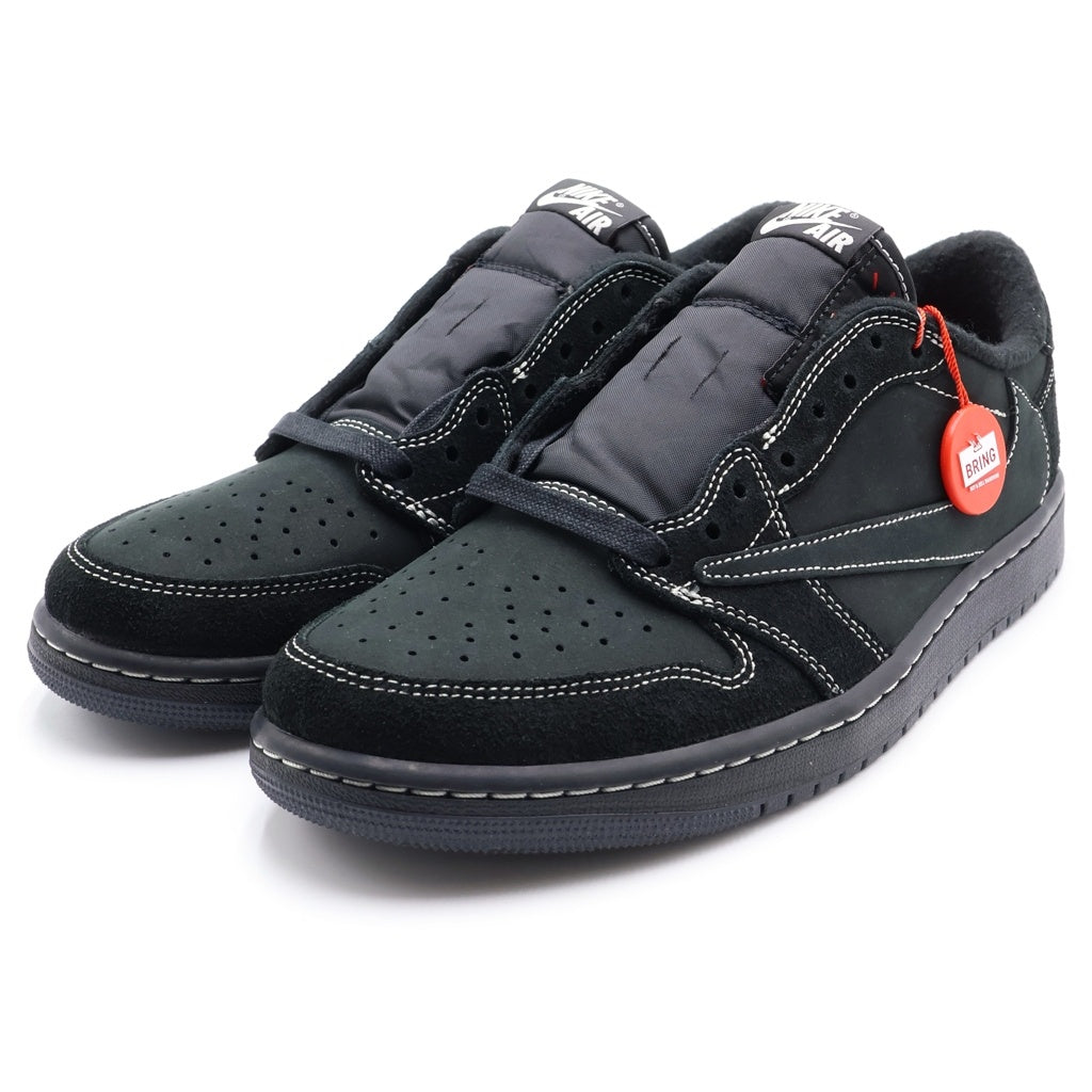 NIKE(ナイキ) ×TRAVIS SCOTT AIR JORDAN 1 LOW OG SP BLACK PHANTOM DM7866-001 エアジョーダン1 ブラックファントム ローカットスニーカー ブラック US10/28.0cm