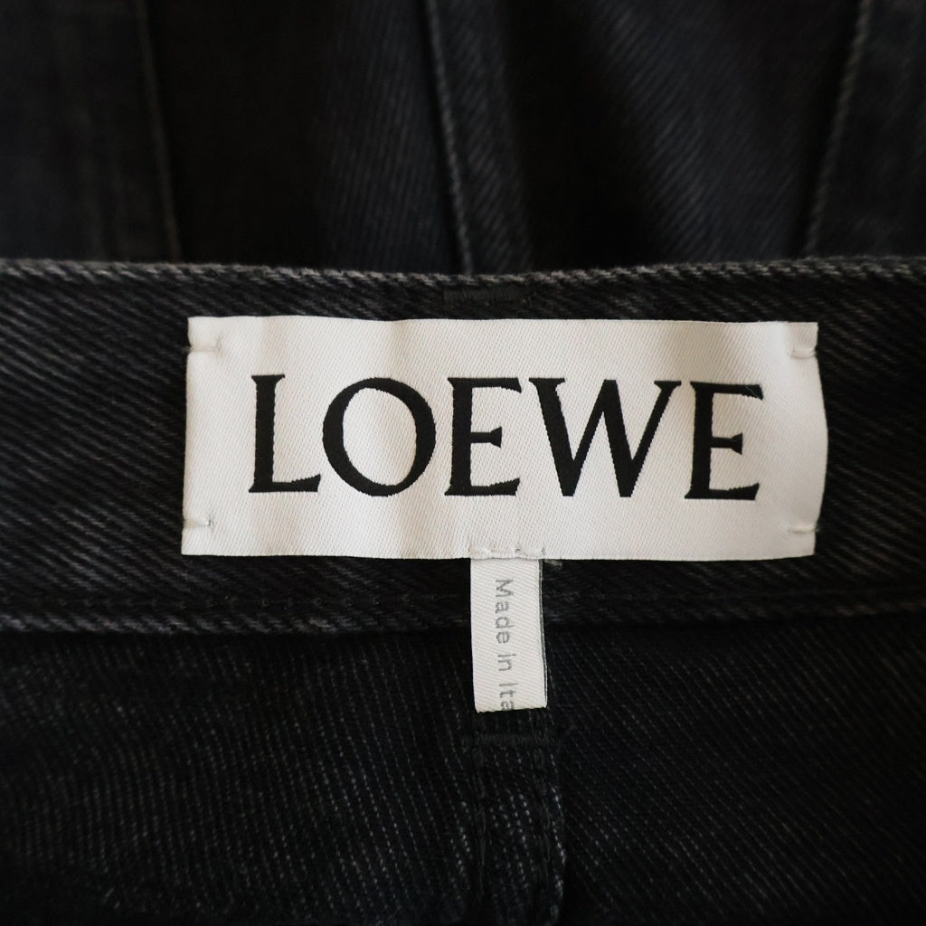 LOEWE(ロエベ) ANAGRAM BAGGY JEANS アナグラムバギージーンズ ブラックデニムパンツ ブラック H526Y11W27