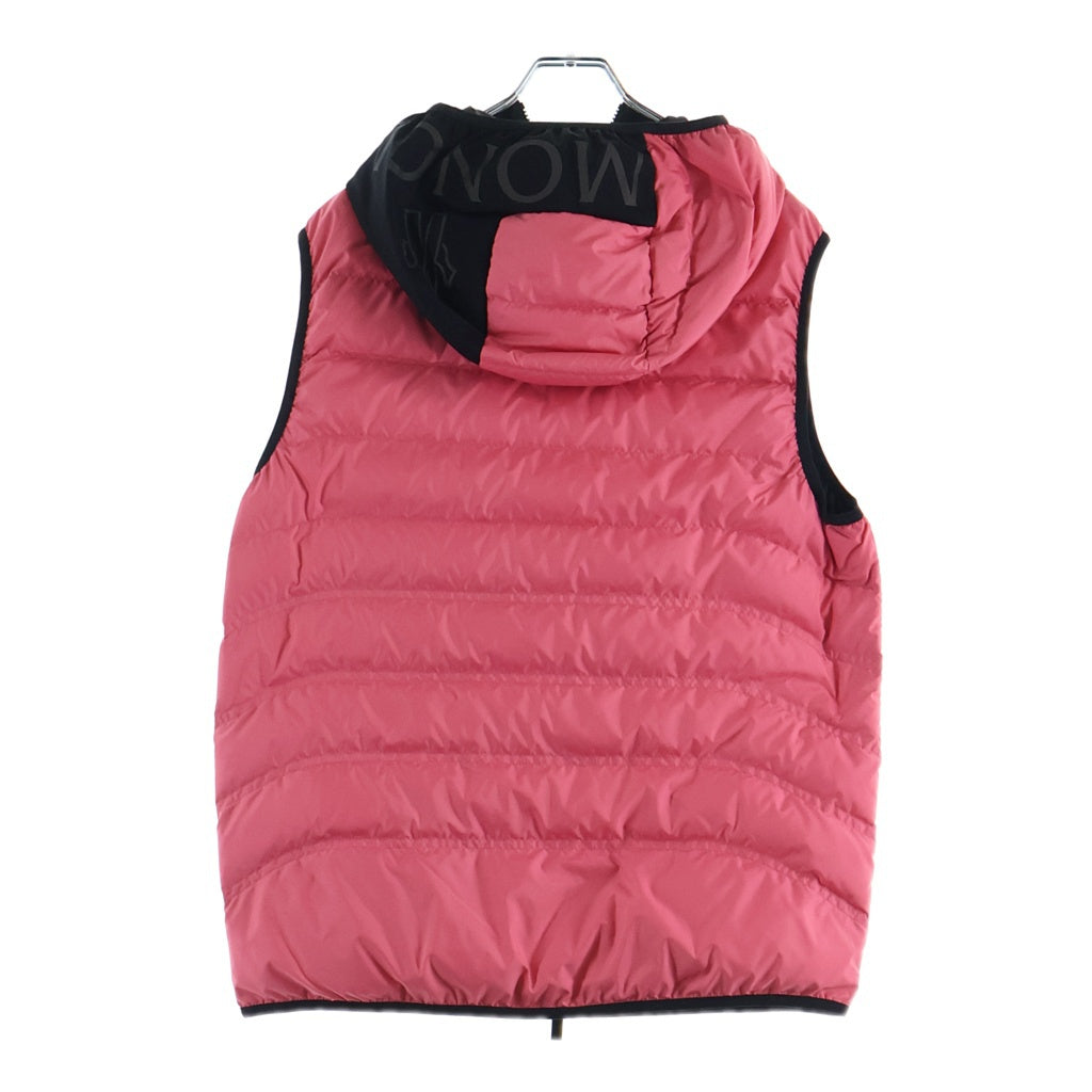 MONCLER モンクレール 24SS NUBIERA GIUBBOTTO ロゴプリント フーデッドダウンベスト ピンク J10911A00018 MONCLER(モンクレール) 24SS NUBIERA GIUBBOTTO ロゴプリント