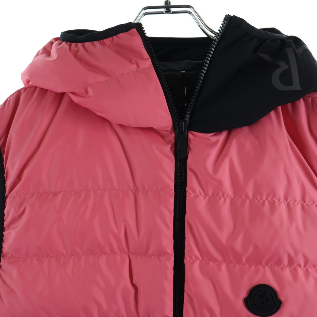 MONCLER(モンクレール) 24SS NUBIERA GIUBBOTTO ロゴプリント フーデッドダウンベスト ピンク J10911A00018