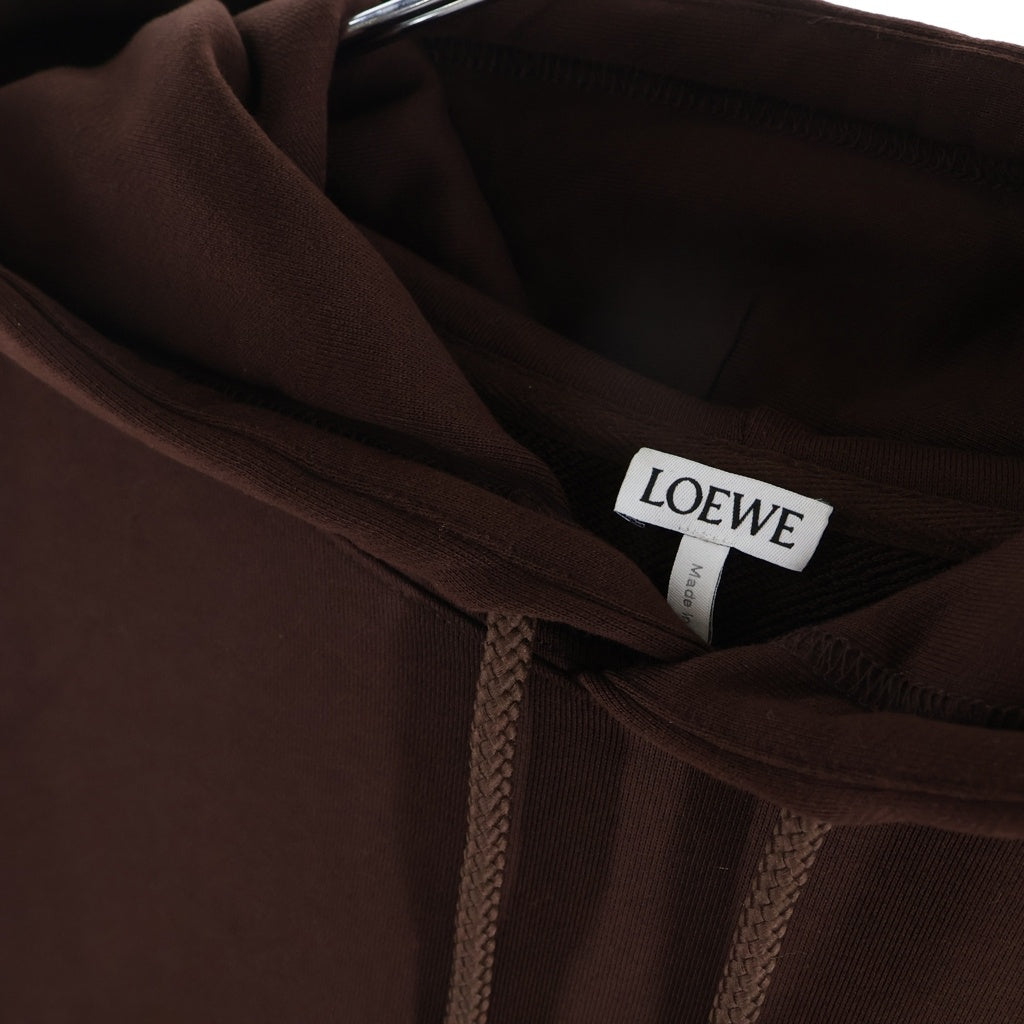LOEWE(ロエベ) ANAGRAM PATCH POCKET HOODIE アナグラムパッチポケットフーディ プルオーバーパーカー ボルドー H526Y25X30