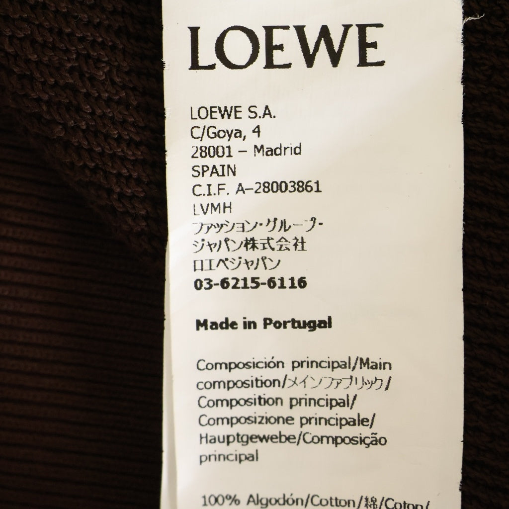 LOEWE(ロエベ) ANAGRAM PATCH POCKET HOODIE アナグラムパッチポケットフーディ プルオーバーパーカー ボルドー H526Y25X30